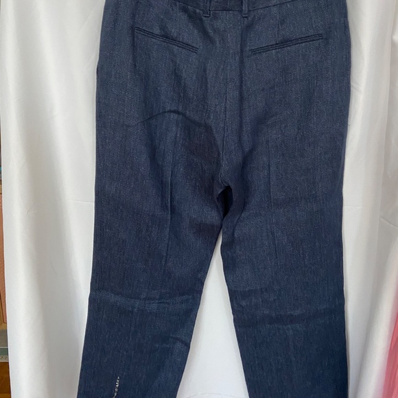 Chloe Cropped Tailored Linen Pants - 44 - Picture 3 of 10